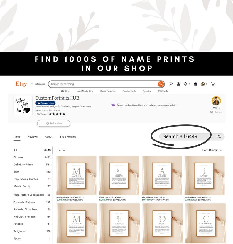 Emerson Name Meaning Wall Art, Emerson Name Origin Print Nursery Decor, Baptism Gift for Baby, Name Poster Card Printable DIGITAL DOWNLOAD image 8