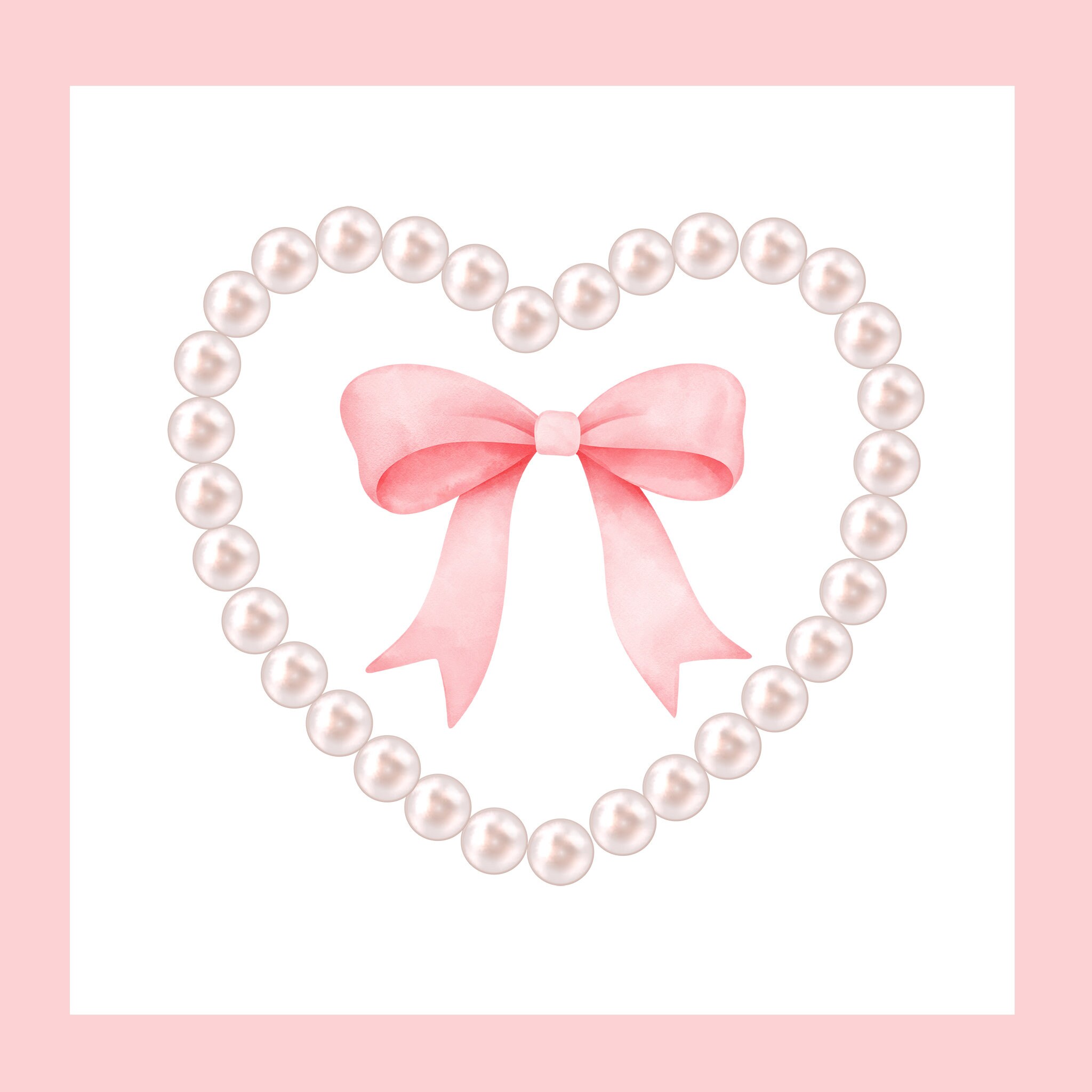Coquette Pink Pearl Heart Bow Png Ribbon Gift Girly Soft Girl Life Era ...