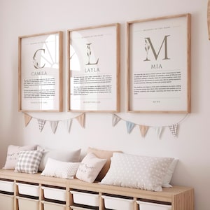 Emerson Name Meaning Wall Art, Emerson Name Origin Print Nursery Decor, Baptism Gift for Baby, Name Poster Card Printable DIGITAL DOWNLOAD image 7