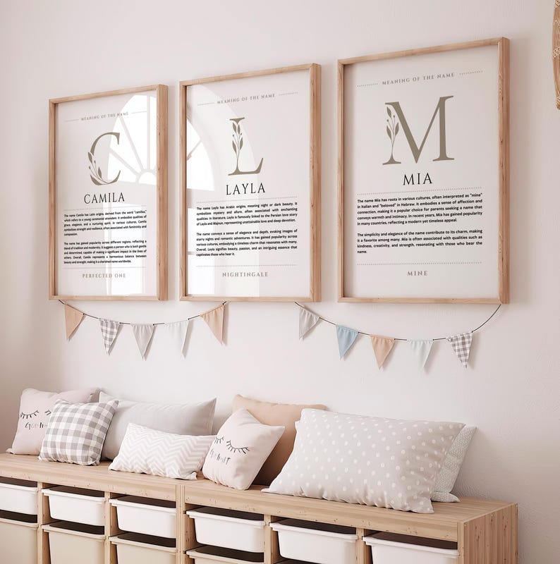 Emerson Name Meaning Wall Art, Emerson Name Origin Print Nursery Decor, Baptism Gift for Baby, Name Poster Card Printable DIGITAL DOWNLOAD image 7