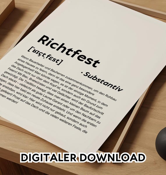 Lustige Richtfest Definition Druck Wandkunst Poster, Geschenk für Richtfest, Wörterbuch Stil Zitat druckbar DIGITALER DOWNLOAD