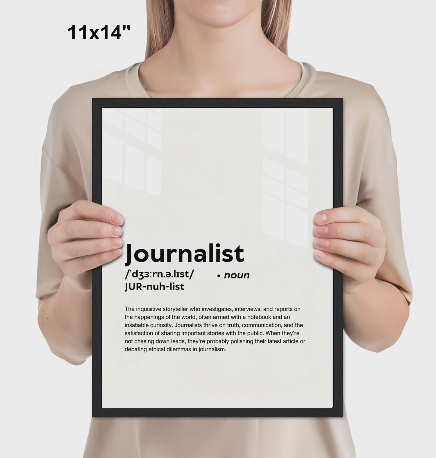 PRINTED Journalist Poster Funny Definition Of Journalist Print Wall printed-journalist-poster-funny-definition-of-journalist-print-wall