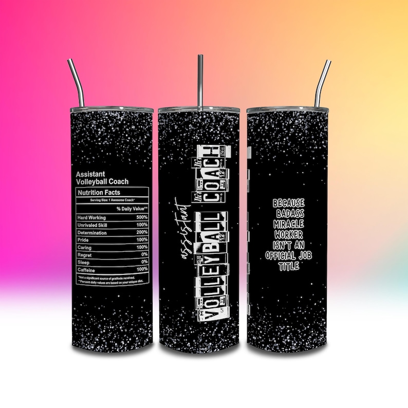 Assistant Volleyball Coach Tumbler Wrap 20 Oz Seamless Skinny Tumbler