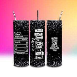 Emballage pour gobelet pour thérapeute respiratoire, 20 oz, emballage pour gobelet mince et sans couture, cadeau d'anniversaire pour appréciation de travail, TÉLÉCHARGEMENT NUMÉRIQUE par sublimation