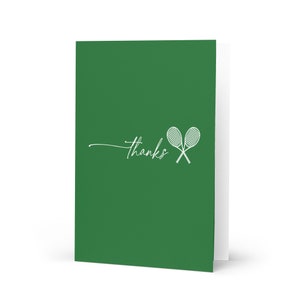 Carte de remerciement en vert herbe