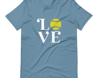 LOVE Tennis T-Shirt for Women, Colorful Tennis Tee, Tennis Babe Shirt, Tennis Lover Gift