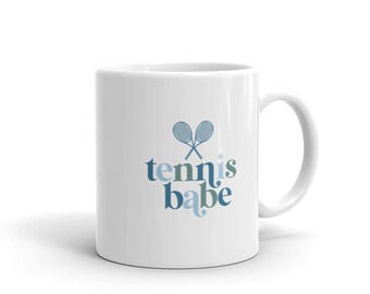 Tennis Babe Coffee or Tea Mug – Blue Hard Court Colors