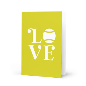 LOVE Karte im Tennisball Gelb