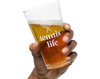 Tennis Life Pint Beer Glass