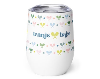 Tennis Babe Wine Tumbler – All Court Pattern