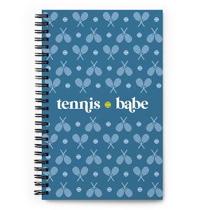 Tennis Babe Spiral Notebook – Hardcourt Blu