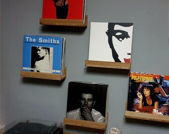 Vinyl record display shelf