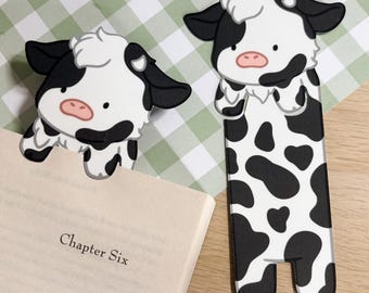 Cute Cow Peeking Bookmark, Cute Book Accessory, Cow Bookmark, Cottage Core Bookmark, Cute Cow Gift, Book Lover, Country Cottage