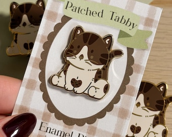 Brown Patched Tabby Cat Enamel Pins, Cute Cat Enamel Pin, Cat Lover Gift, Pet Souvenir, Custom Cat Pin, Patched Tabby Cat Appreciation
