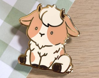かわいいヤギのエナメルピン、ヤギ好きへのギフト、コテージコアのエナメルピン、かわいいヤギのピン、家畜ギフト、ヤギ好き、ピグミーヤギ、カントリーカドルズ