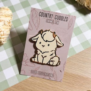 Cute Goat Enamel Pin, Goat Lover Gift, Cottage Core Enamel Pin, Cute Goat Pin,  Farm Animal Gift, Goat Lover, Pygmy Goat, Country Cuddles