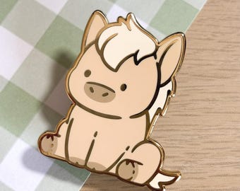 Palomino Horse Enamel Pin, Cottage Core Pin, Cute Pony Farm Animal Lover Gift, Cream Horse Lover, Countryside Animal, Horse Rider
