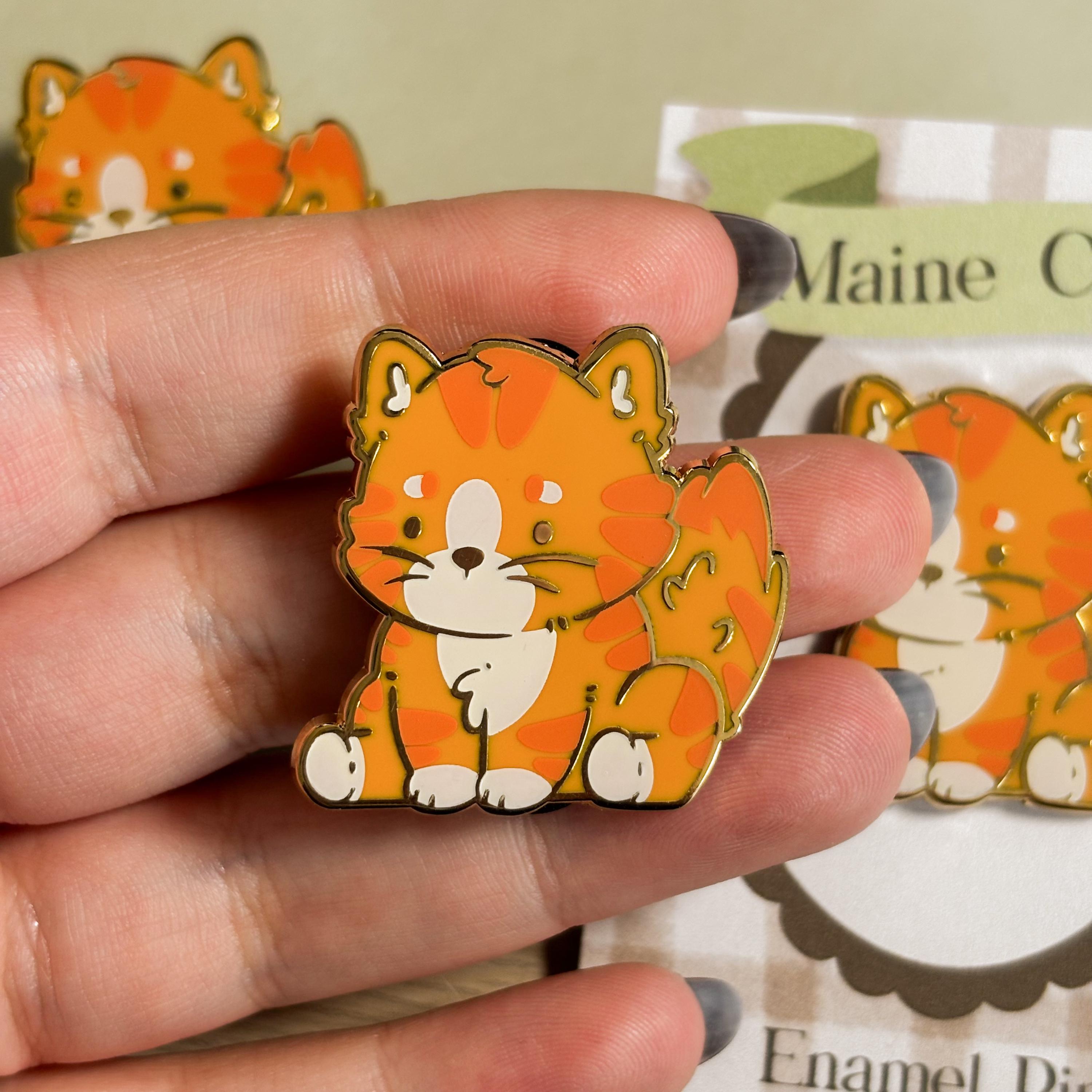 Maine Coon Cats Enamel Pin, Maine Coon Enamel Pin, Cat Lover Gift