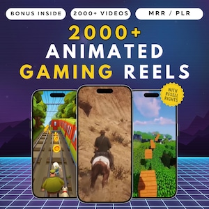 Plus de 2 000 vidéos de jeu animées et modèles de bobines, Minecraft, GTA 5, Rocket League, Subway Surfers, Instagram, courts métrages YouTube, TikTok, PLR/MRR