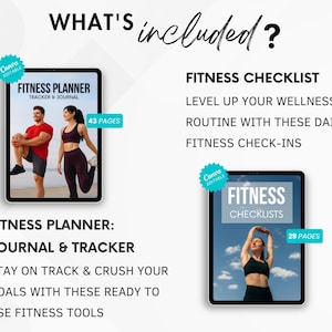 Canva Fitness Planner Template – Resellable PLR Workout Tracker and Health Journal Bundle