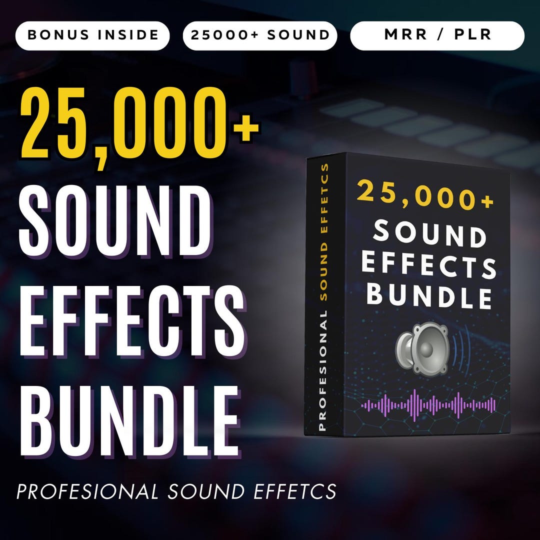 25,000+ Pro Sound Effects Bundle, Audio SFX for Video Editing