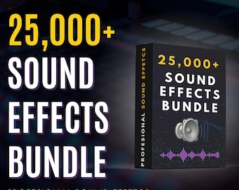 25,000+ Pro Sound Effects Bundle, Audio SFX for Video Editing, Content Creation, Scary, Funny, Meme, Horror, Pop, PLR, MRR, Resale Right