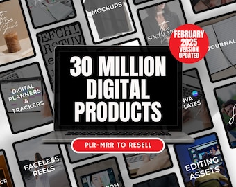 30+ Million Resell Digital Products Bundle Ideal for Passive Income, Featuring Private Label Rights & Master Resell Rights (MRR) (PLR)