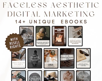 Faceless Reels Digital Marketing Course Bundle | PLR, Master Resell Rights | Reels, Stories, Emails, DFY Canva Templates, Content Planner