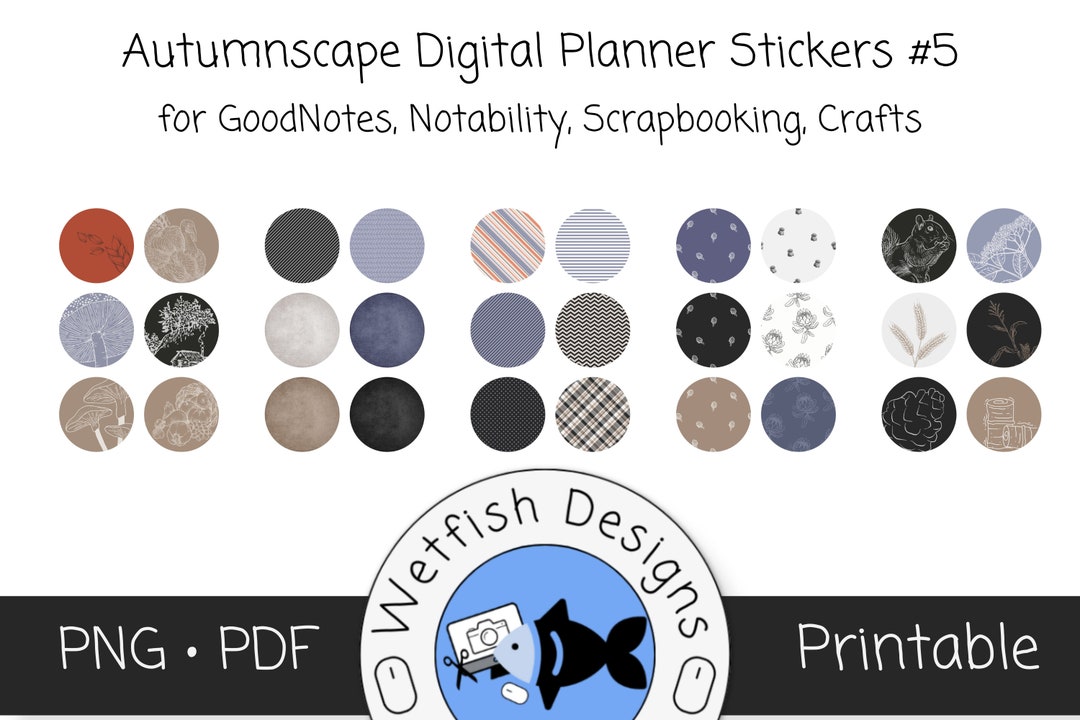 Stickers for Goodnotes Planner Autumn Nature Scrap Book Etsy