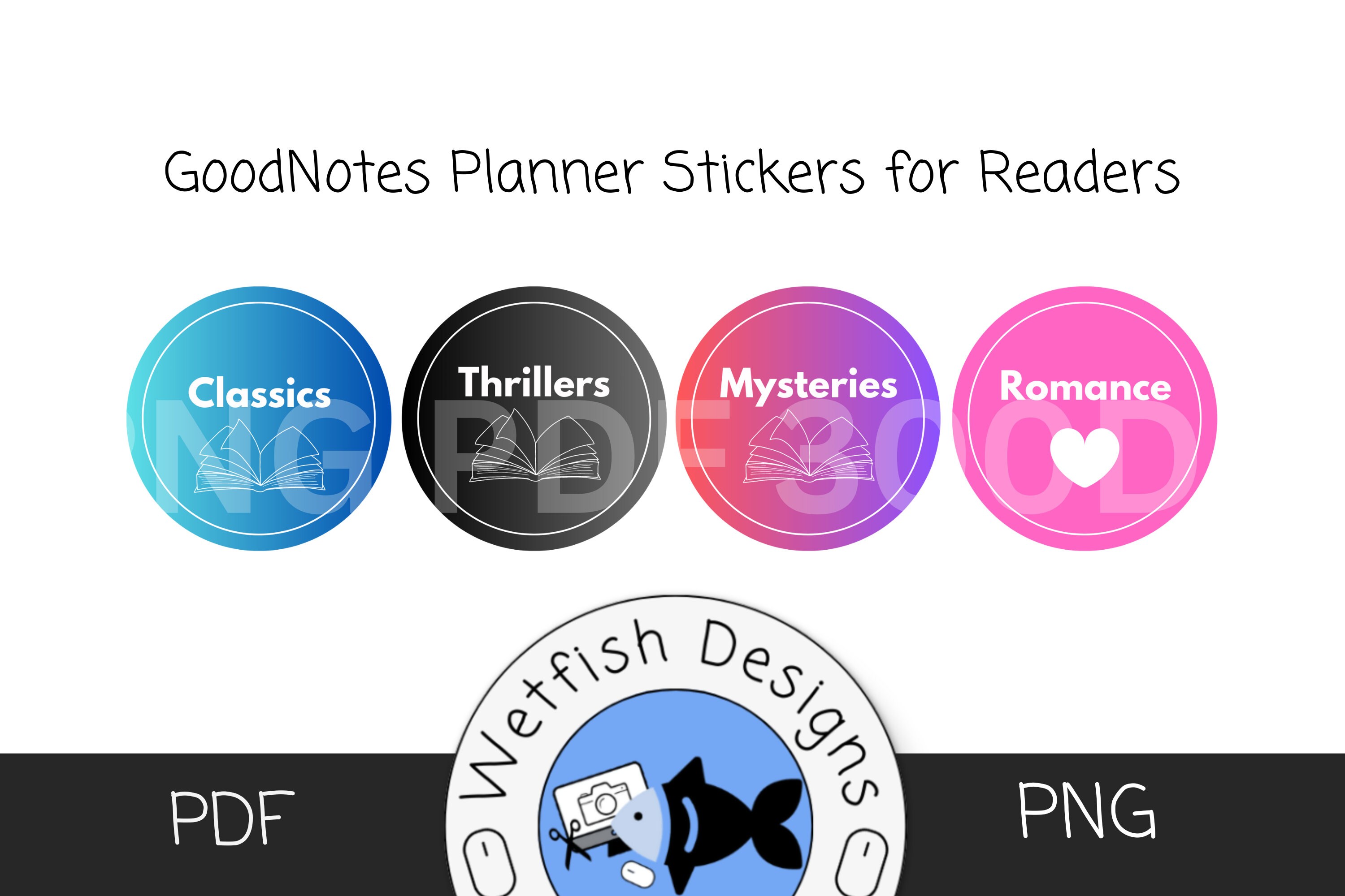 Printable Book Lover Stickers PNG Print and Cut Stickers - Etsy
