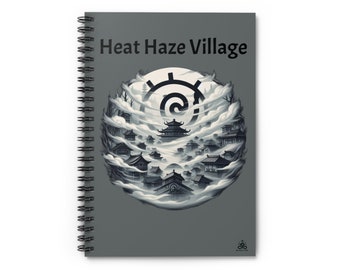 Cuaderno de espiral con símbolo de Anime Manga Naruto Heat Haze Village - Línea reglada