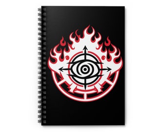 Cuaderno de espiral con símbolo de ojo de sarna de Anime Manga Naruto Sharingan - Línea reglada