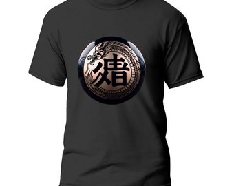 Maglietta unisex Anime Manga Dragon B Black Ball Symbol Maglietta nera