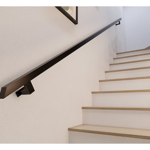 Handrail for Stairs, Tube Size 1.57" * 1.57" (40mm-40mm) Square Tube - Indoor & Outdoor Use | Angle Cut