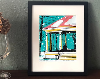 Island Park - Silkscreen, Art Print, Handmade Screenprint