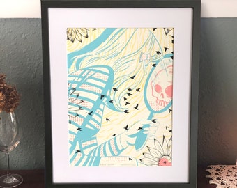 Espejo espejo - Serigrafía, Impresión de arte, Serigrafía hecha a mano