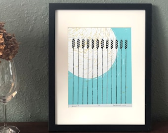 Wheat - Silkscreen, Art Print, Handmade Screenprint