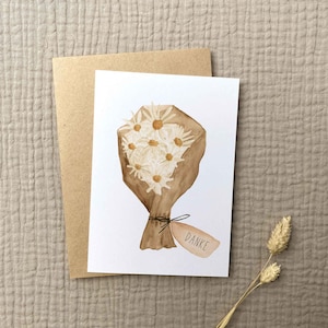 Dankeskarte A6 *Blumenstrauß* | Postkarte | Grußkarte | Danke | Aquarell | Recyclingpapier | Kleines Dankeschön