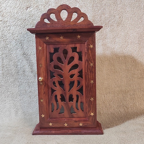 Wooden Key Box Mount Cute and Rustic Decorative Key Etsy