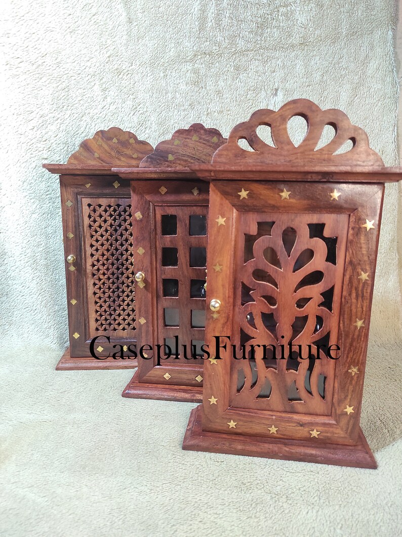 Wooden Key Box Mount Decor and Rustic Decorative Key Premium Key Holder With 6