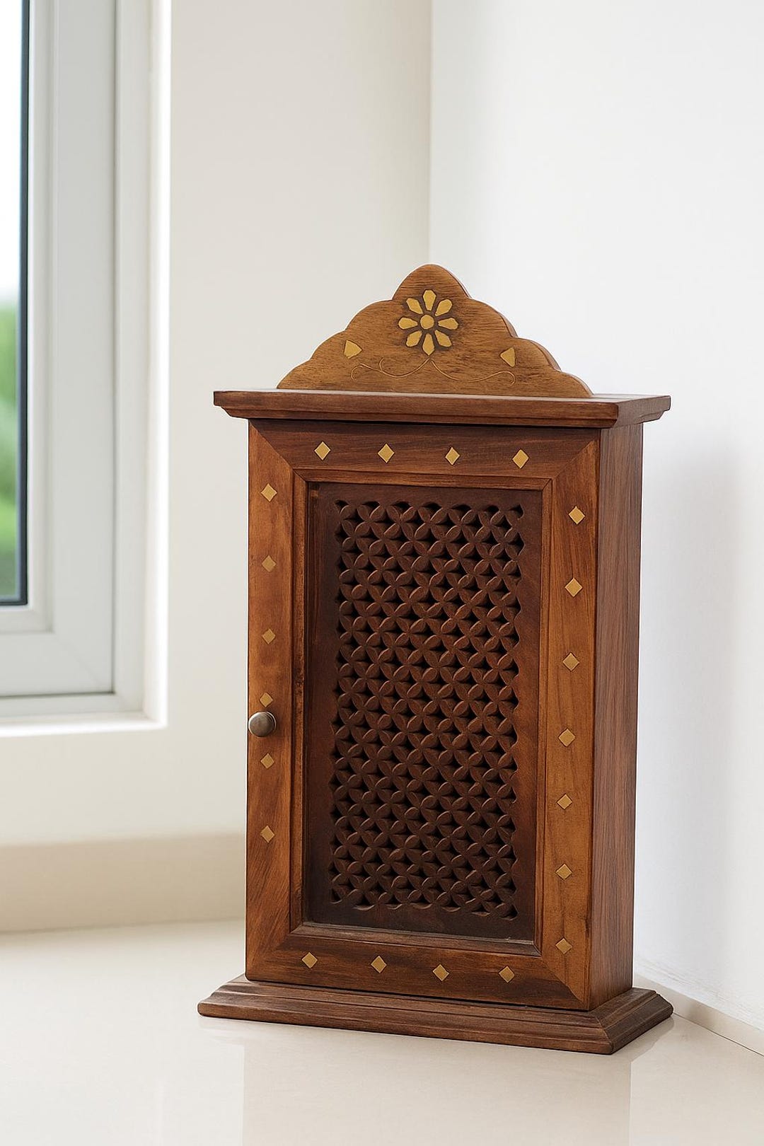 Wooden Key Box Mount Cute Modern House Decorative Key Cabinet Premium ...