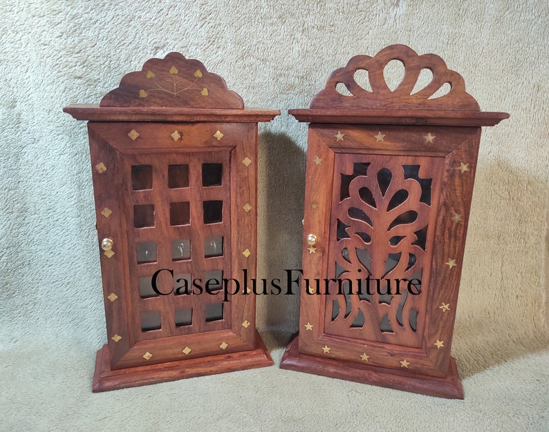 Wooden Key Box Mount Decor and Rustic Decorative Key Premium Key Holder With 6