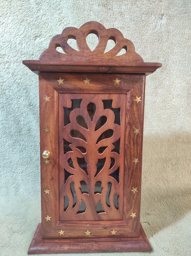 Wooden Key Box Mount Cute and Rustic Decorative Key Etsy