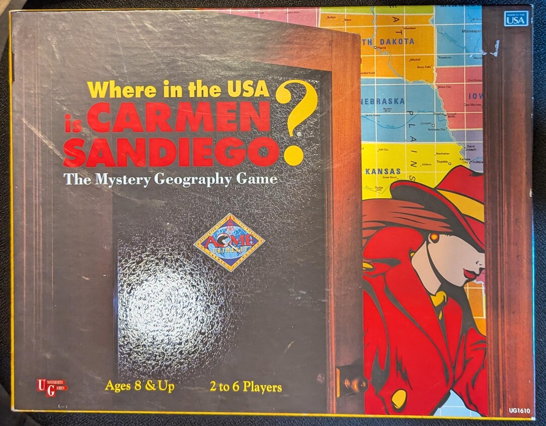 Complete Where in the USA is Carmen Sandiego Board Game by University