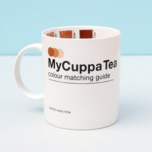 My Cuppa Tea Mug | Ceramic Tea Mug with Colour Scale | Tea Brewing Guide Mug | Funny Tea Lovers Gift | Gifts For Tea Lovers | Tea Colour Mug