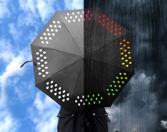 Colour Change Umbrella | Colourful Umbrella | Colourful When Wet | Compact Umbrella | Umbrellas & Rain Accessories | Folding Umbrellas