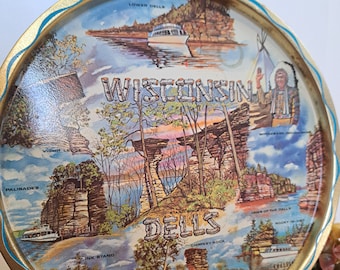 Vintage Wisconsin Dells Souvenir Plate/Tray