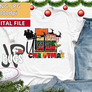Merry Utah Christmas, Utah state, PNG, Sublimation design, Utah Christmas, Merry Christmas png, UT Sublimation, Christmas shirt png