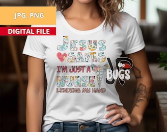 I&#39;m just a Nurse sublimation design Jesus saves I&#39;m just a nurse lending my hand png direct to garment print nurse t-shirt design download