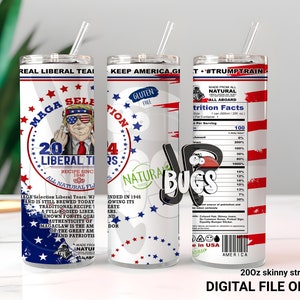 Trump 2024 20 Unzen dünne gerade Tumbler wrap Trump Becher Vorlage dünne Tumbler Trump Präsident machen Amerika großartig Digitaler Download